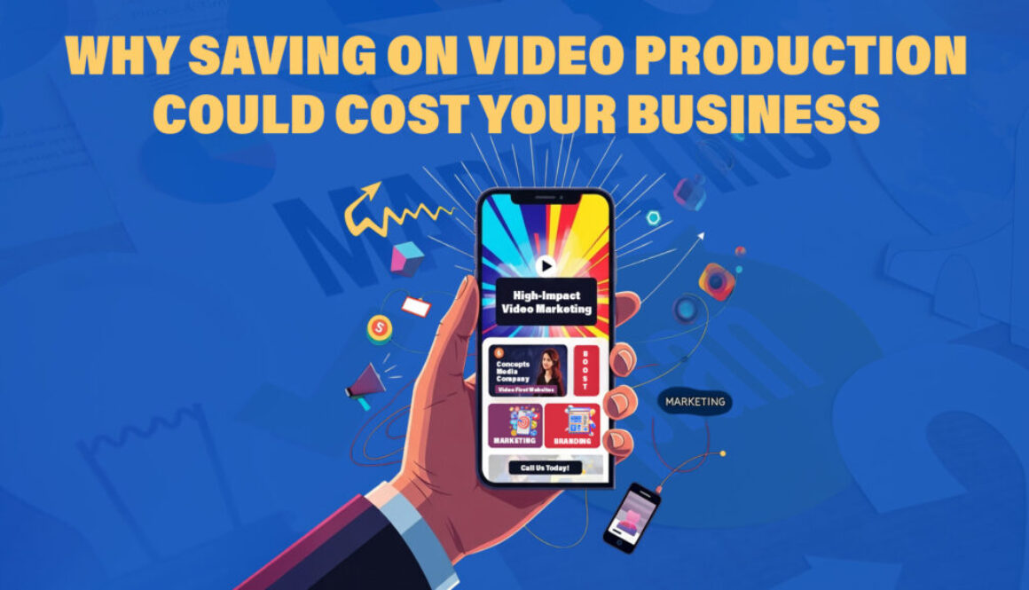 Business owner filming a professional video with a creative team in a modern studio for small business marketing in Port Saint Lucie, Florida