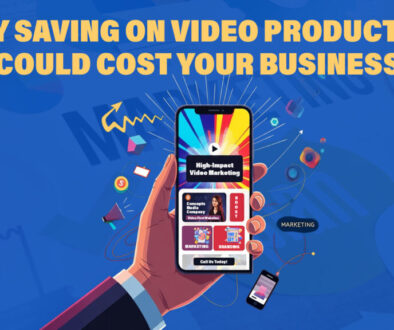 Business owner filming a professional video with a creative team in a modern studio for small business marketing in Port Saint Lucie, Florida