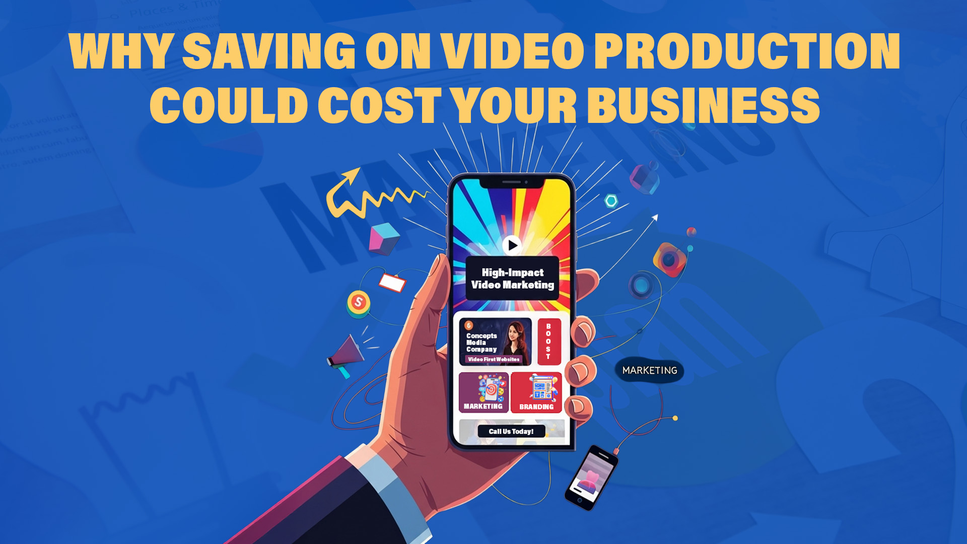 Business owner filming a professional video with a creative team in a modern studio for small business marketing in Port Saint Lucie, Florida