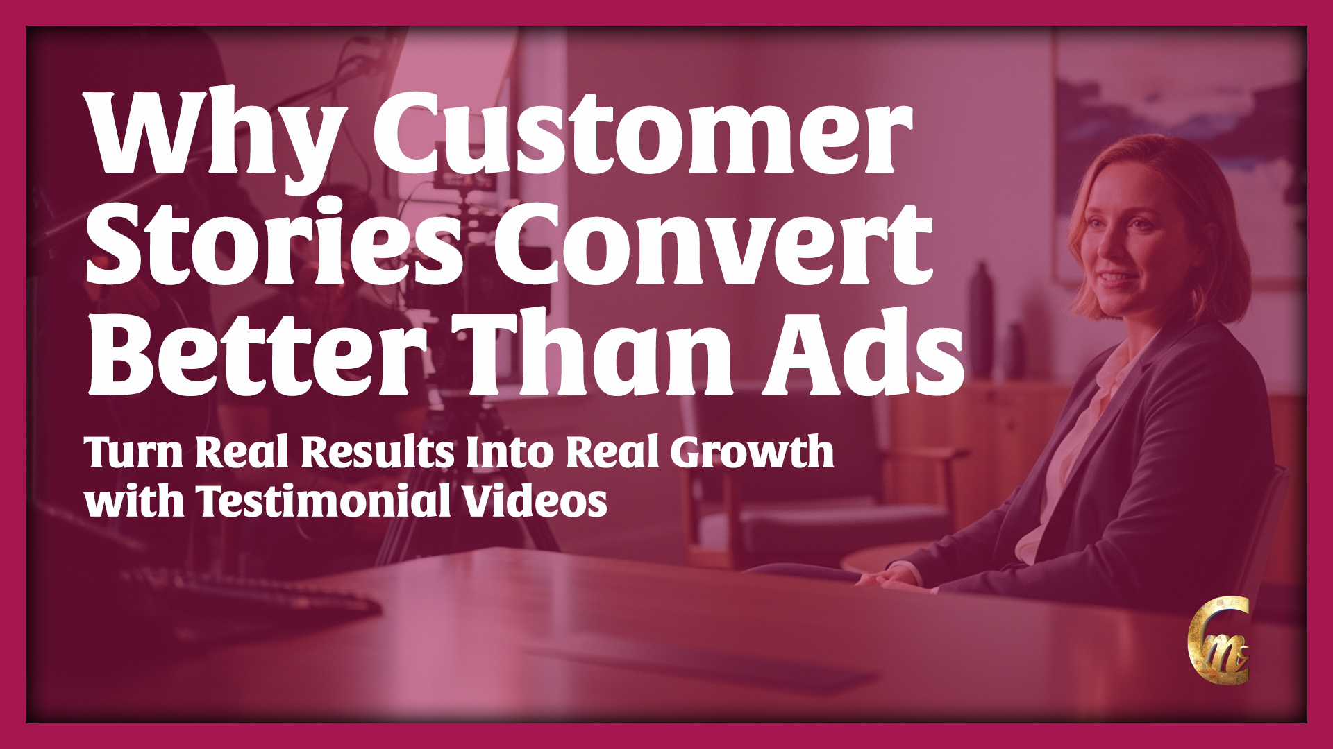 Business owner recording a testimonial video with professional camera and lighting setup in Port St. Lucie, Florida for small business marketing and customer trust building